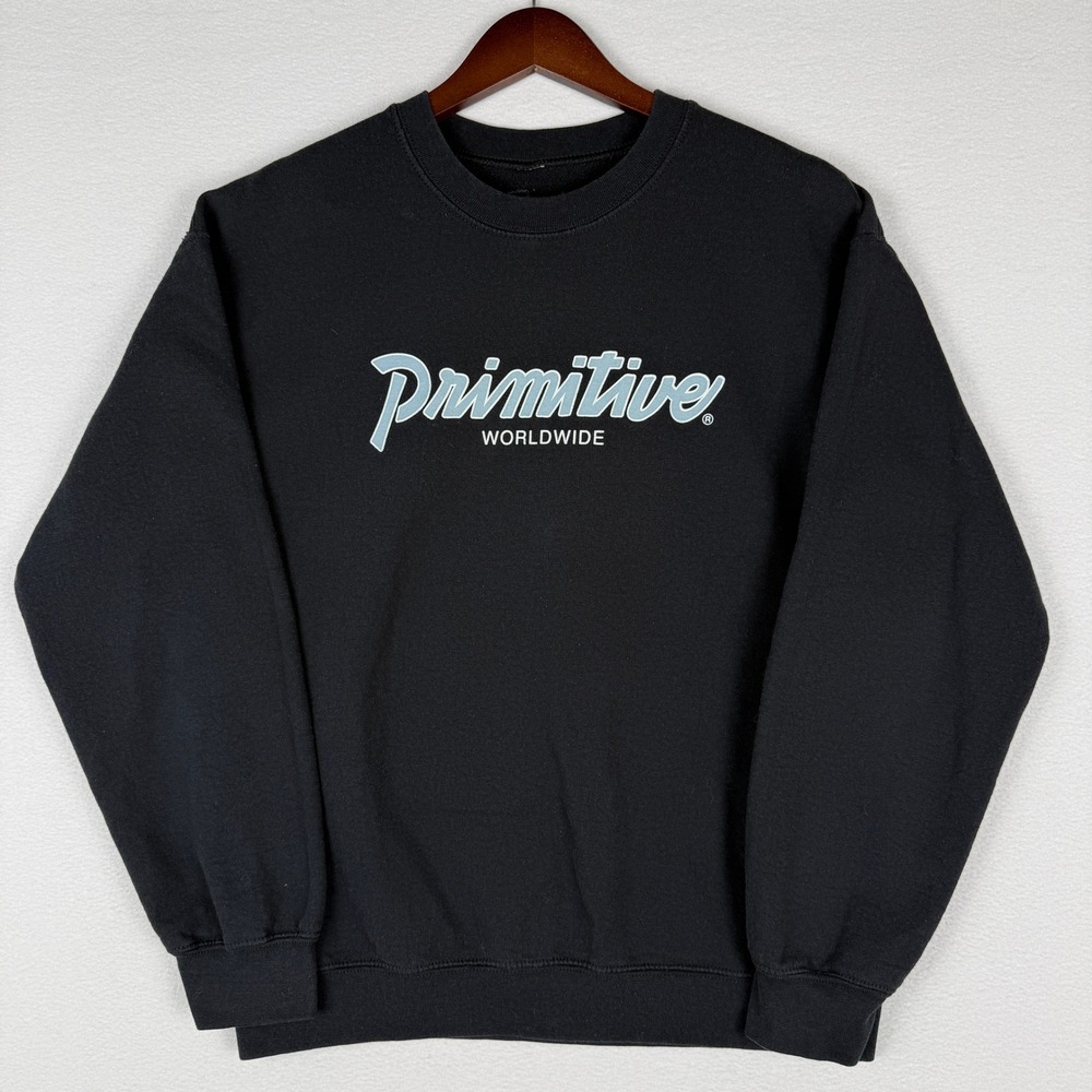 Primitive Worldwide Sweatshirt Mens M Black Pullover Crewneck 2016 Streetwear